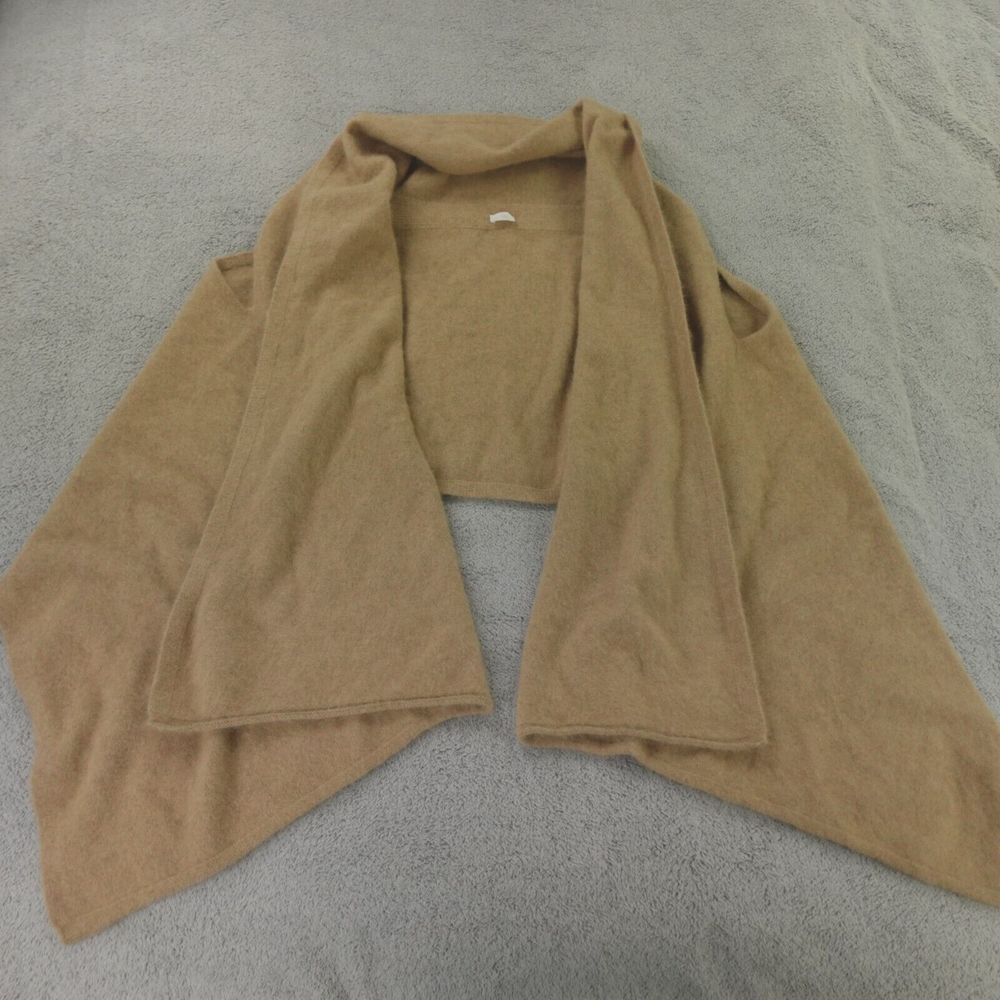 CT Plage Sweater Wrap Camel Tan Racoon Fox‎ 2 Way Stole